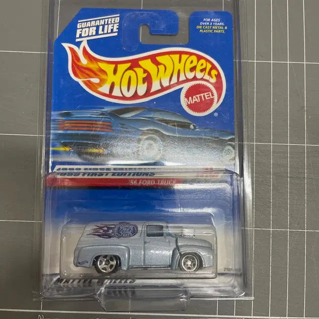 Hot Wheels 1999 First Editions '56 Ford Truck in protective cover