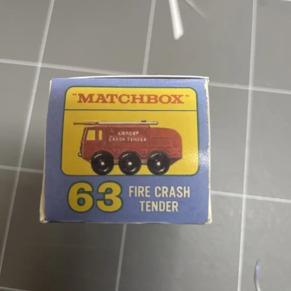 Matchbox Lesney 63 Alvis Foamite Crash Tender Repro Box