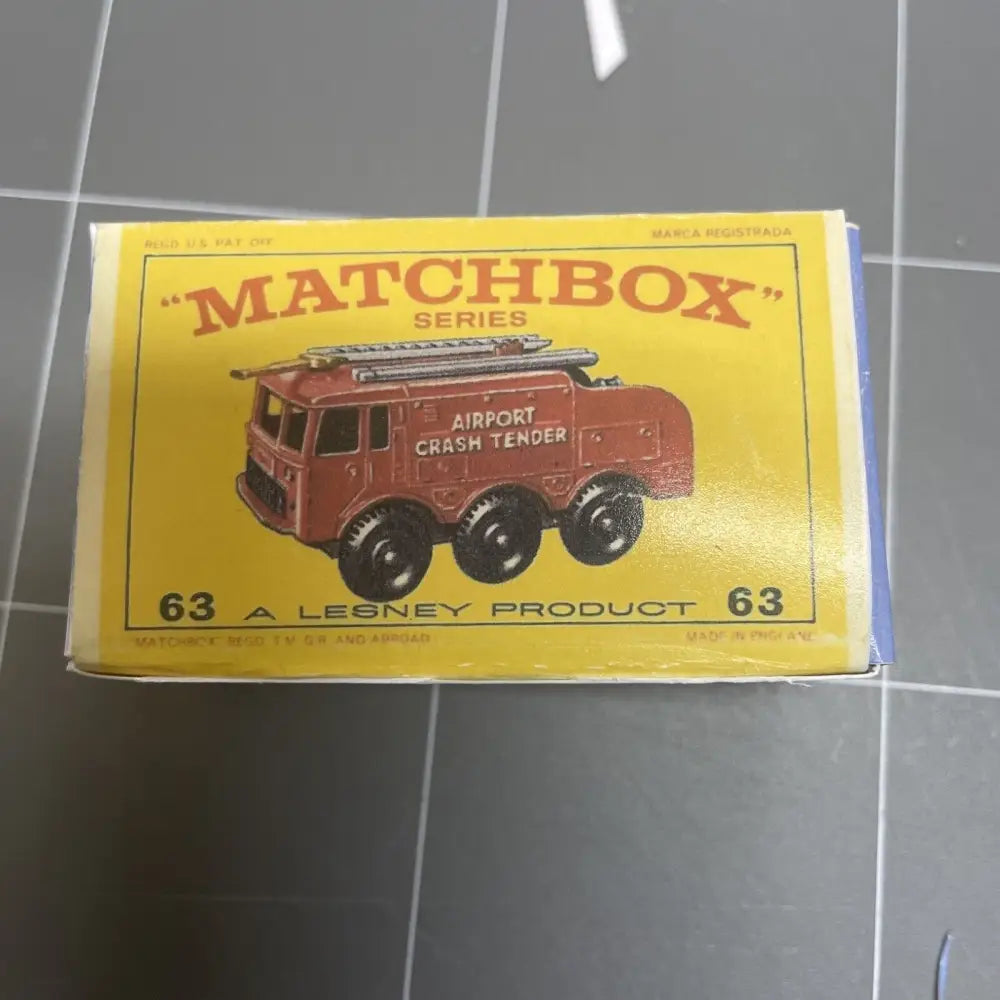 Matchbox Lesney 63 Alvis Foamite Crash Tender Repro Box