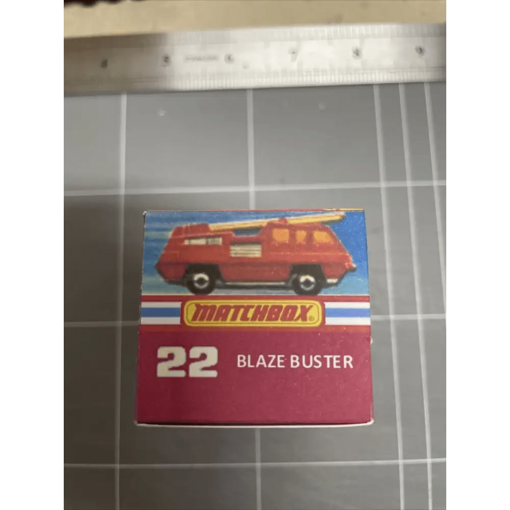 Matchbox Lesney Superfast 22 Blaze Buster Fire Truck Repro Box
