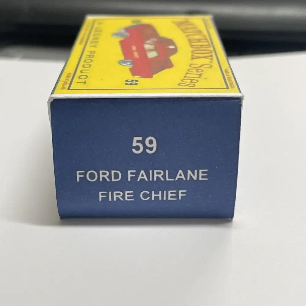 Repro Matchbox Series Fire Chief No 59 Box of Cigarettes